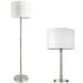 Standing Floor & Table Lamp Set Modern Satin Chrome Touch Dimmer LED Stem Light Loops