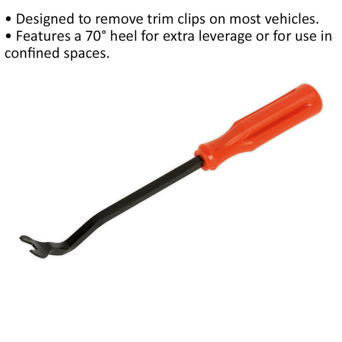 220MM Trim Clip Removal Tool - 70 Degree Heel - Stud & Trim Clip Removal Loops