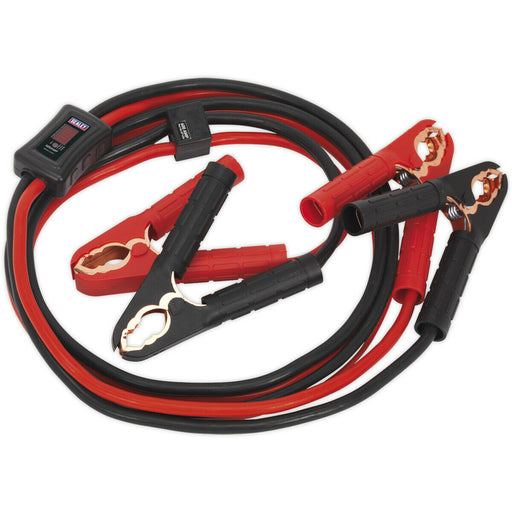 600A Booster Cables with Electronics Protection - 25mm² x 3.5m - Voltage Display Loops