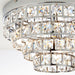 Semi Flush Ceiling Light Chrome & Crystal 4 Bulb Round Feature Lamp Holder Kit Loops