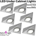 6x 2.6W Kitchen Pyramid Spot Light & Driver Stainless Steel Natural Cool White Loops