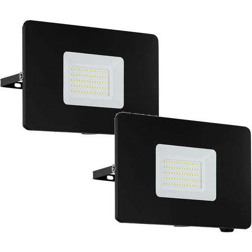 2 PACK IP65 Outdoor Wall Flood Light Black Adjustable 50W LED Porch Lamp Loops