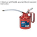 500ml Metal Oil Can with Flexible Spout - Thumb Operated Lever - Oil Dispenser Loops