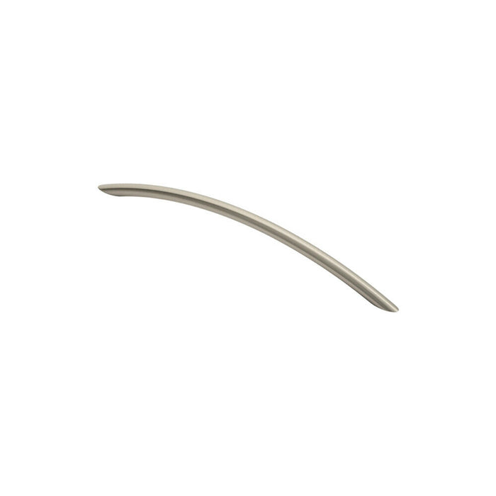 Curved Bow Cabinet Pull Handle 256 x 10mm 224mm Fixing Centres Satin Nickel Loops