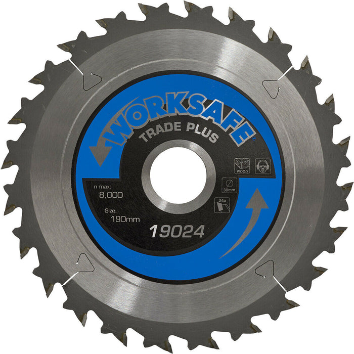 190 x 30mm TCT Circular Saw Blade - 30mm Bore - 24 TPU - Ultra Thin Clean Cut Loops