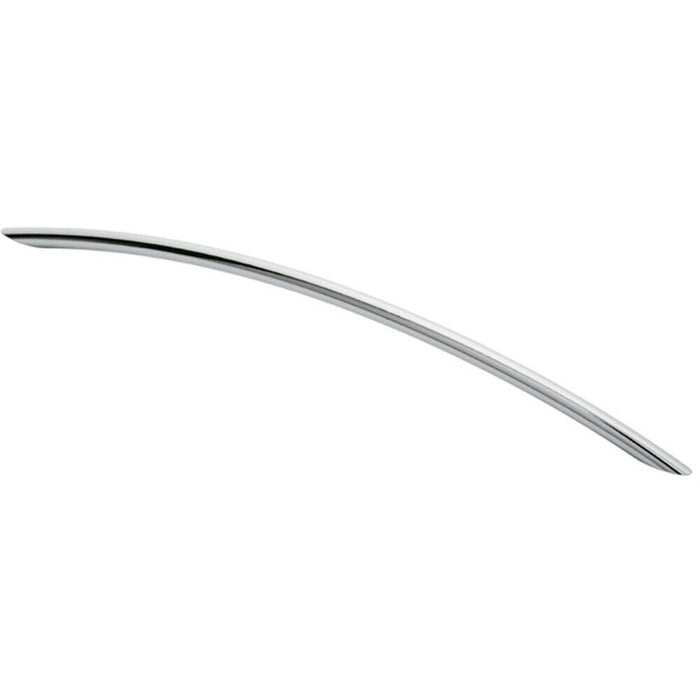 Curved Bow Cabinet Pull Handle 372 x 10mm 320mm Fixing Centres Chrome Loops
