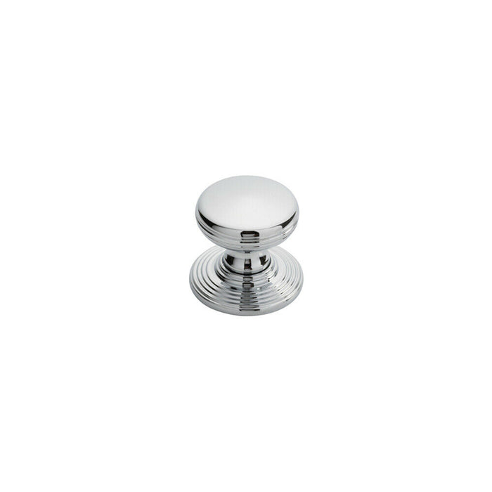Smooth Ringed Cupboard Door Knob 28mm Dia Polished Chrome Cabinet Handle Loops