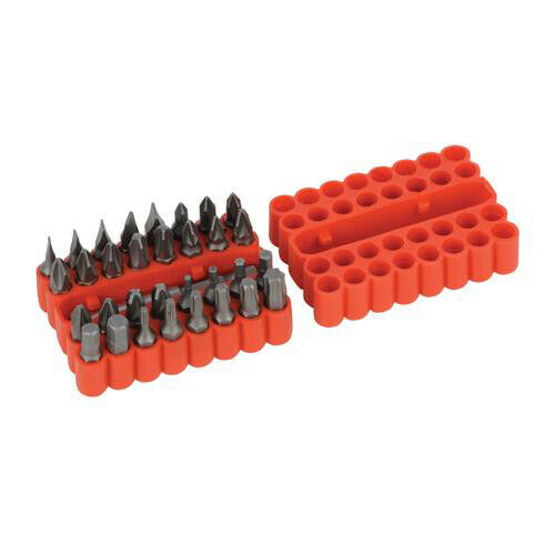 33 Piece Screwdriver Bit Set Frequently Used Sizes Bit Holder & Case Loops