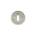 Round Lock Profile Escutcheon 52mm Dia Concealed Fix Satin Steel Loops