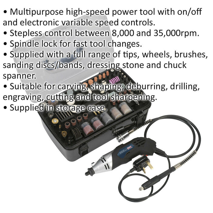 219 Piece Rotary Tool & Engraver Kit - Multipurpose Power Tool - High Speed Loops