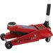 3000kg Hydraulic Trolley Jack - Twin Piston - 456mm Max Height - Safety Overload Loops