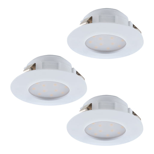 3 PACK Flush Ceiling Downlight White Round Spotlight 6W Built in LED Loops