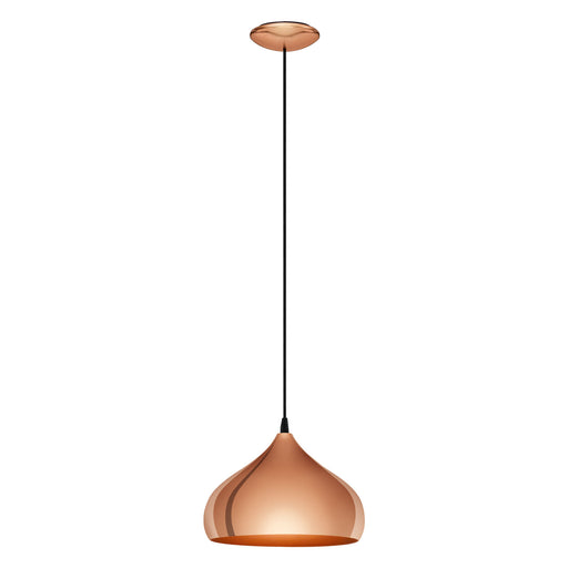 Hanging Ceiling Pendant Light Polished Copper 1 x 60W E27 Hallway Feature Lamp Loops