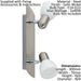 Wall 2 Spot Light Colour Satin Nickel Shade White Satin Glass Bulb E14 2x40W Loops