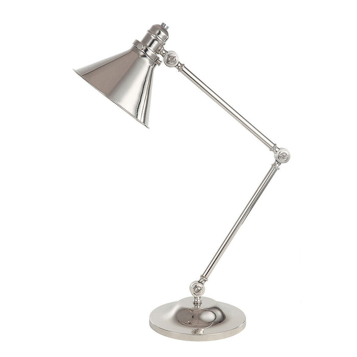 Table Lamp- Highly Polished Nickel Finish- LED E27 60W Single Bulb - d02123 Loops
