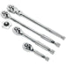5 Piece Flip Reverse Ratchet Wrench Set - 3/8 Inch Sq Drive - Pear-Head Design Loops