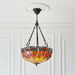 Tiffany Glass Hanging Ceiling Pendant Light Orange Dragonfly 3 Lamp Shade i00114 Loops