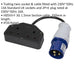 350mm Trailing Socket & Cable Set - 2 x 13A UK Plug Socket & 16A 2P+E Plug Loops