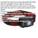 Rechargeable Head Torch - Automatic Sensor - 3W LED Spotlight - 125 Lumens Loops