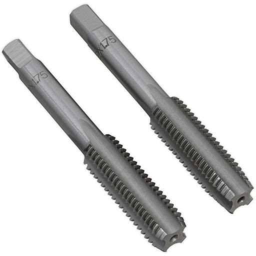 2 PACK M12 x 1.75mm Taper & Plug Tap Set - Premium Steel - Socket Threading Bit Loops