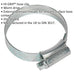 20 PACK Zinc Plated Hose Clip - 40 to 55mm Diameter - External Pressed Threads Loops