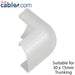 30mm x 15mm White Clip Over External Bend Trunking Adapter 90 Degree Conduit Loops