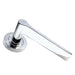 PAIR Straight Rounded Handle on Round Rose Concealed Fix Polished Nickel Loops