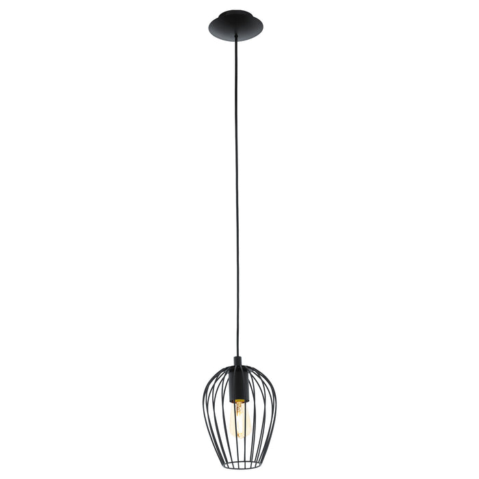 Hanging Ceiling Pendant Light Black Wire Cage 1x 60W E27 Hallway Feature Lamp