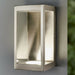 IP44 Outdoor LED Wall Light Brushed Stainless Steel & Glass Lamp Modern Lantern Loops