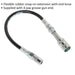 300mm Flexible Rubber Delivery Hose - 1/8" BSP - 4-Jaw Connector - Quick Release Loops