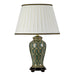 Table Lamp Shade Ivory with Black & Gold Trim Green Gold & Brown LED E27 60w Loops