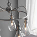 Ceiling Pendant Light - Antique Nickel Plate & Clear Glass - 5 x 6W LED E14 Loops