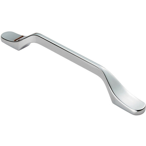 Straight Slimline Cupboard Pull Handle 160mm Fixing Centres Polished Chrome Loops