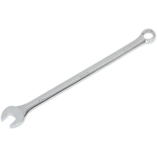 15mm x 279mm Extra Long Combination Spanner -  Chrome Vanadium Steel Nut Wrench Loops