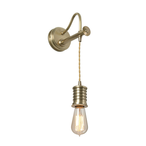 Wall Light Sconce Twisted Cable Hanging Lamp Holder Aged Brass LED E27 60W Loops