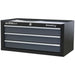 605 x 310 x 275mm BLACK 3 Drawer MID-BOX Tool Chest Lockable Storage Cabinet Loops