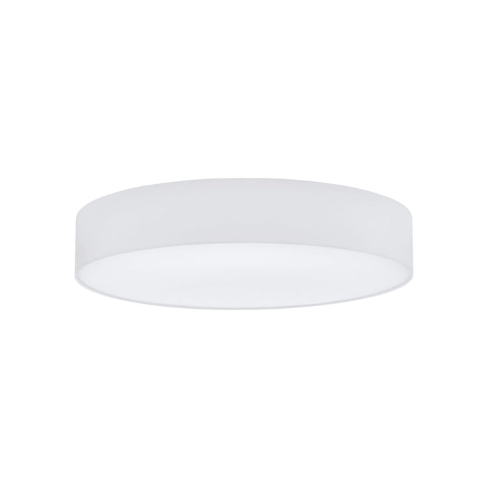 Flush Ceiling Light Colour White Circular Shade White Fabric Bulb E27 5x25W Loops