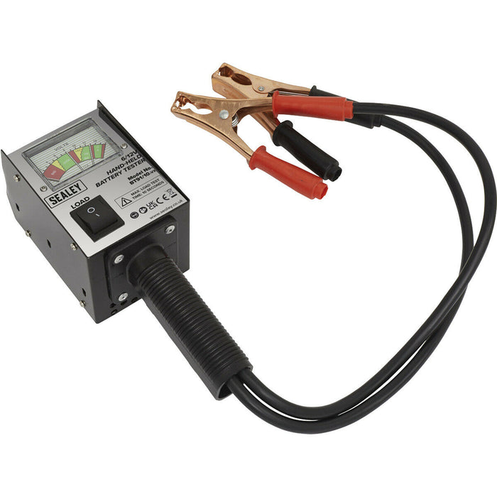Handheld Battery Tester for 6V & 12V Batteries - Checks Charging Voltage Loops