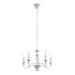 Hanging Ceiling Pendant Light White 5 Arm Chandelier 40W E14 Feature Lamp Loops