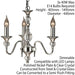 Diana Ceiling Pendant Chandelier Bright Nickel & K9 Crystal Curved 3 Lamp Light Loops