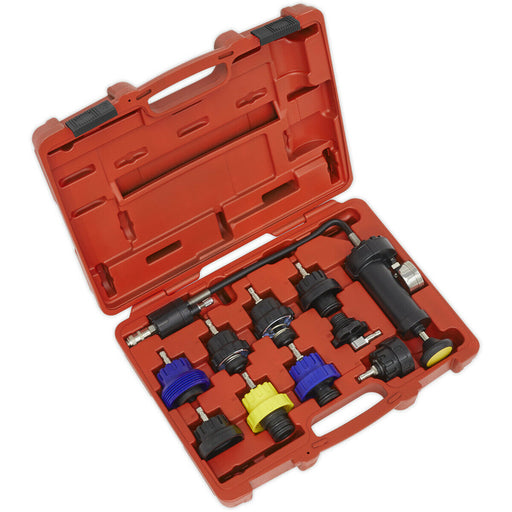 10 Piece Cooling System Pressure Test Kit - Vehicle Specific Caps - Car Testing Loops