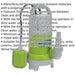 Submersible Clean & Dirty Water Pump - 217L/Min - Automatic Cut Out - 230V Loops