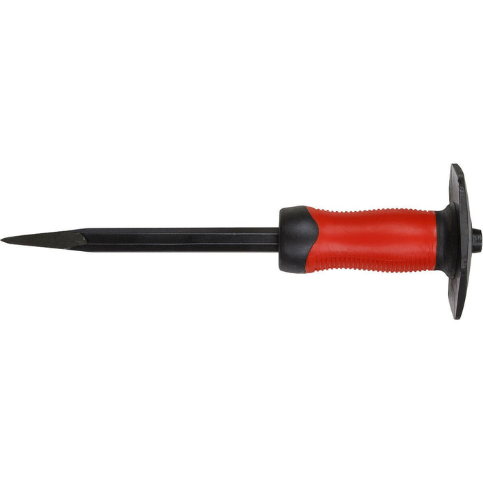 300mm Drop Forged Point Chisel - Octagonal Shaft - Comfort Protection Grip Loops