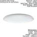 Flush Ceiling Light Colour White Shade White Plastic Bulb LED 80W Included Loops