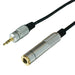 0.3m 3.5mm Plug to 6.35mm Socket Headphone Extension Cable Lead MP3 ¼" AUX Jack Loops
