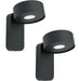 2 PACK IP44 Outdoor Wall Light Black Zinc Steel 6W Built in LED Porch Lamp Loops