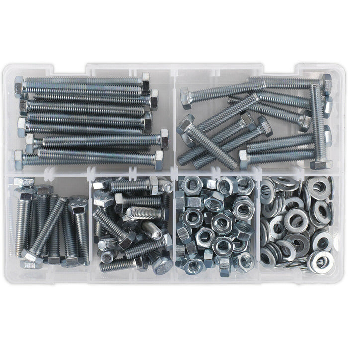 220 Piece Setscrew Nut & Washer Assortment - High Tensile Steel - M8 Metric Loops