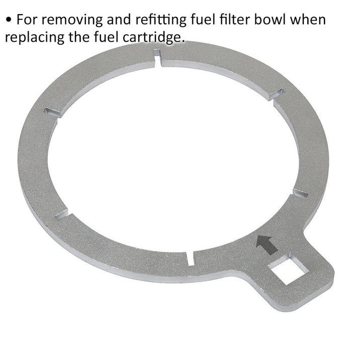 Fuel Filter Bowl Key - Cartridge Replacement - 1/2" Sq Drive - For Ford Transit Loops