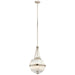 3 Bulb Ceiling Pendant Light Fitting Highly Polished Nickel LED E14 60W Loops