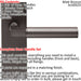 Door Handle & Latch Pack Matt Bronze Straight Round Lever Slim Backplate Loops